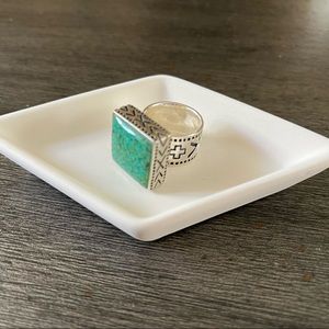 .925 Sterling Silver and Turquoise Ring